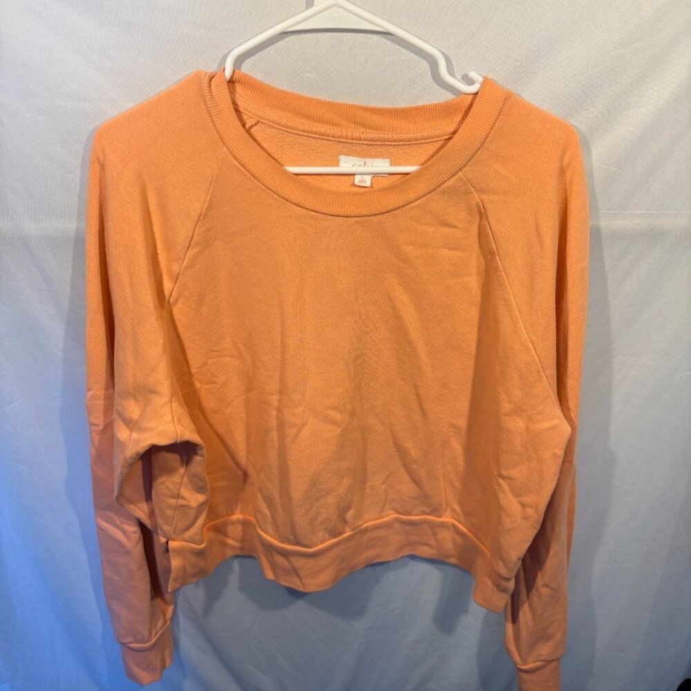 Colsie Sweater Womens L Light Pink Cropped Crewneck, See description